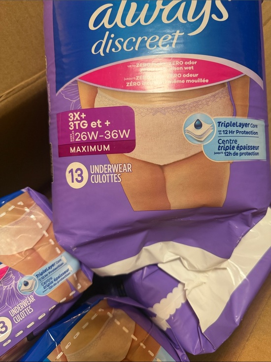 Always Accessories - Always Discreet Maximum Absorbency Underwear - 13 count size xxxl 3x one pack